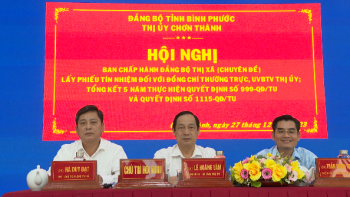 Chơn Thành tổ chức hội nghị Ban Chấp hành Đảng bộ thị xã chuyên đề