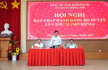Đồng Phú tổ chức hội nghị Ban chấp hành Đảng bộ huyện lần thứ 22