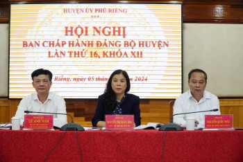 Phú Riềng tổ chức hội nghị Ban chấp hành Đảng bộ huyện lần thứ 16