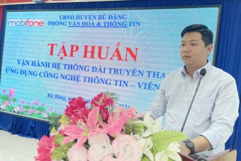 Bù Đăng tập huấn vận hành hệ thống đài truyền thanh thông minh