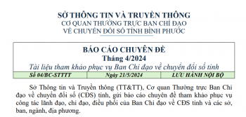 Báo cáo chuyên đề chuyển đổi số tỉnh Bình Phước tháng 04/2024