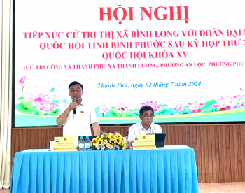 Đại biểu Quốc hội tỉnh tiếp xúc cử tri thị xã Bình Long