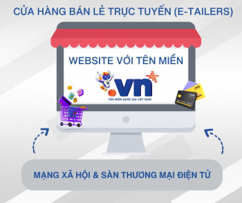 Cửa hàng bán lẻ trực tuyến hãy bắt đấu bằng tên miền ".vn" gắn với các dịch vụ số