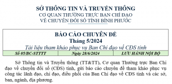 Báo cáo chuyên đề chuyển đổi số tỉnh Bình Phước tháng 05/2024
