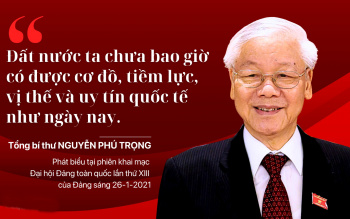 'Đất nước ta chưa bao giờ có được cơ đồ, tiềm lực, vị thế và uy tín quốc tế như ngày nay'