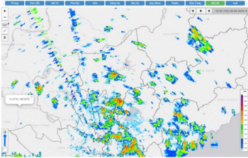 Cảnh báo mưa rào kèm theo dông, sét