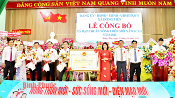 Xã Đồng Tiến đạt chuẩn nông thôn mới nâng cao