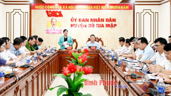 Chủ tịch UBND tỉnh Trần Tuệ Hiền làm việc với huyện Bù Gia Mập