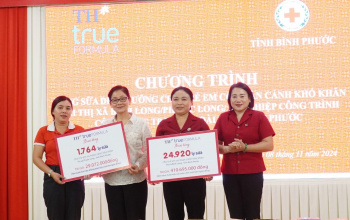 TH True Milk tặng sữa dinh dưỡng cho trẻ em khó khăn