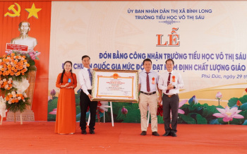 Bình Long: Trường Tiểu học Võ Thọ Sáu đạt chuẩn quốc gia mức độ 1