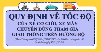 Quy định về tốc độ của xe cơ giới, xe máy chuyên dùng tham gia giao thông trên đường bộ