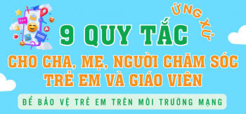 Quy tắc ứng xử cho cha, mẹ, người chăm sóc trẻ em và giáo viên để bảo vệ trẻ em trên môi trường mạng