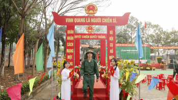 138 thanh niên huyện Bù Đốp hăng hái lên đường nhập ngũ