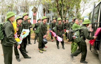 351 thanh niên lên đường tham gia nghĩa vụ Công an nhân dân