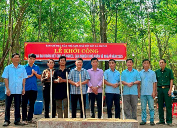 Hớn Quản khởi công xây dựng, sửa chữa 51/56 căn nhà tạm