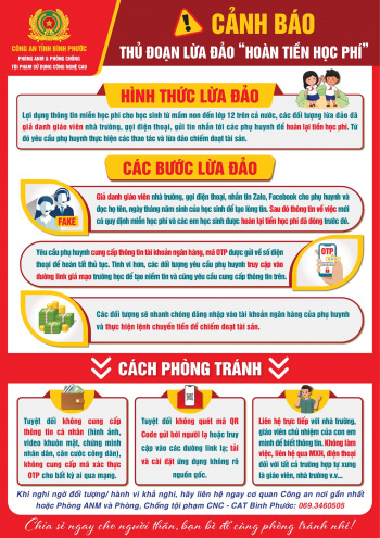 Cảnh báo thủ đoạn lừa đảo hoàn tiền học phí