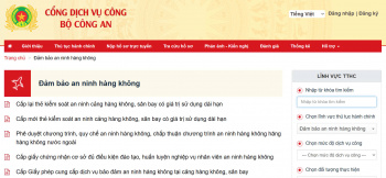 Danh mục thủ tục hành chính mới ban hành trong lĩnh vực bảo đảm an ninh hàng không