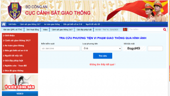 Chủ động tra cứu phạt nguội trên Trang thông tin điện tử Cục Cảnh sát giao thông