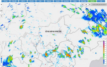 Cảnh báo dông, tố, lốc, sét, mưa đá cục bộ trên khu vực tỉnh