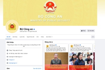 Trang facebook Bộ Công an đã được cấp "tick xanh" - Ảnh: VGP/NN