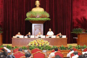 Thủ tướng Nguyễn Xuân Phúc điều hành phiên thảo luận ngày 8/5 (Ảnh: TTXVN)