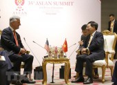 Phó Thủ tướng Phạm Bình Minh và Cố vấn an ninh quốc gia Mỹ Robert O'Brien tại buổi tiếp.
