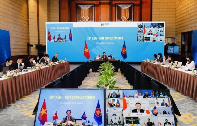 Quang cảnh Hội nghị tham vấn Bộ trưởng Kinh tế ASEAN-Nhật Bản lần thứ 26
