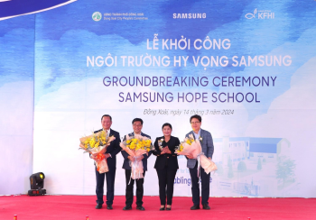 Lễ Khởi công 'Ngôi trường hy vọng Samsung' tại tỉnh Bình Phước