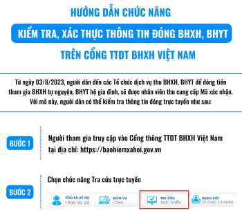 Kiểm tra, xác thực thông tin đóng BHXH, BHYT trên Cổng thông tin điện tử BHXH Việt Nam