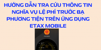 Hướng dẫn tra cứu thông tin nghĩa vụ lệ phí trước bạ phương tiện trên ứng dụng eTax Mobile