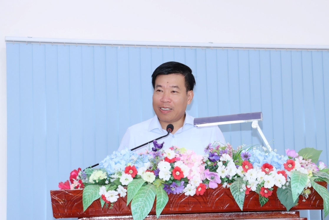 Ủy viên Trung ương Đảng, Bí thư Tỉnh ủy Nguyễn Mạnh Cường phát biểu giao nhiệm vụ