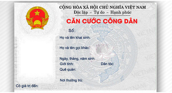 Mặt trước Thẻ Căn cước Công dân (Việt Nam)