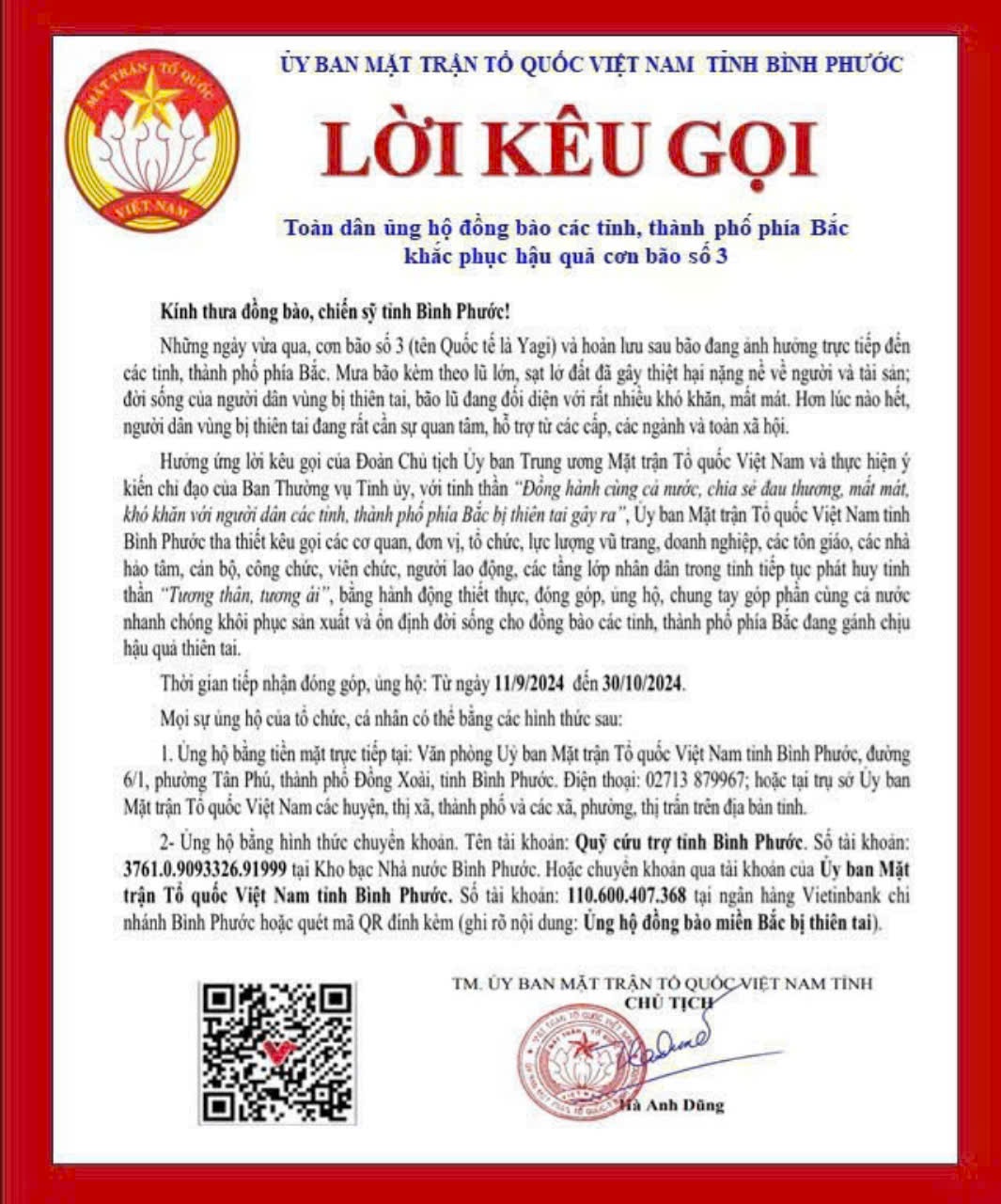 lời kêu gọi