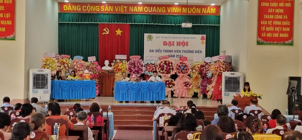 QUỸ TÍN DỤNG NHÂN DÂN PHƯỚC BÌNH TỔ CHỨC ĐẠI HỘI ĐẠI BIỂU THÀNH VIÊN THƯỜNG NIÊN NĂM 2024.