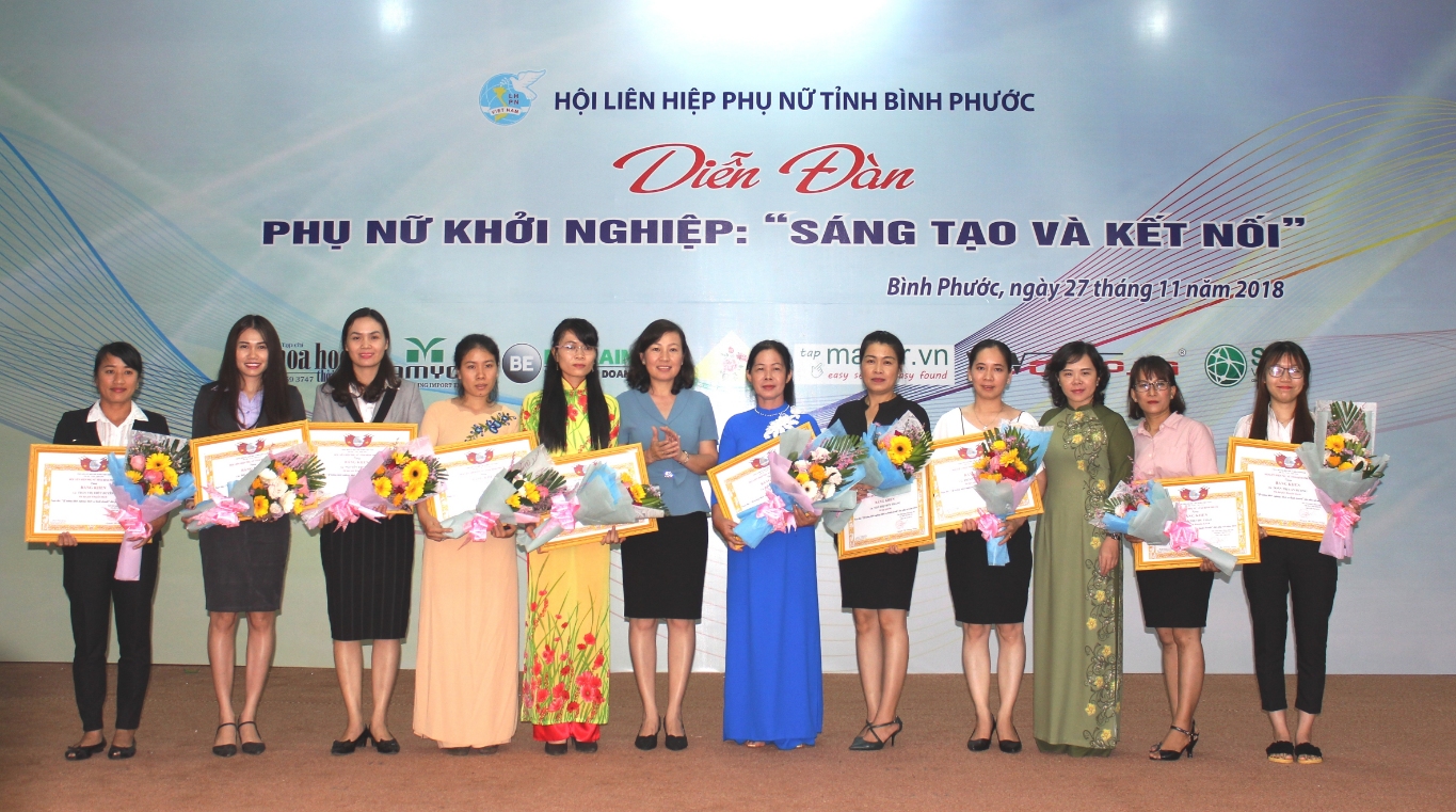 Phu nu khoi nghiep sang tao 2018
