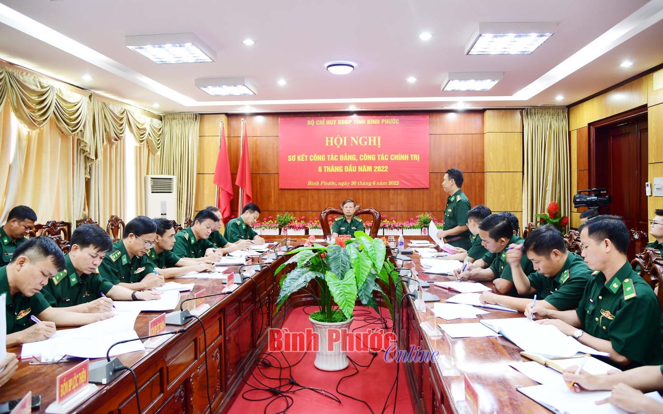 Đảng ủy Bộ đội biên phòng Bình Phước sơ kết công tác đảng, công tác chính trị