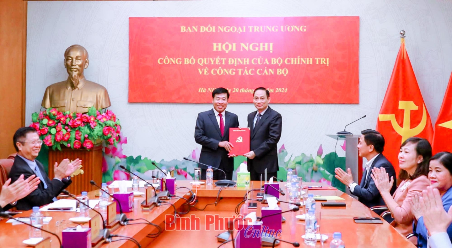 Bí thư Tỉnh ủy Bình Phước Nguyễn Mạnh Cường giữ chức Phó Trưởng Ban Đối ngoại Trung ương