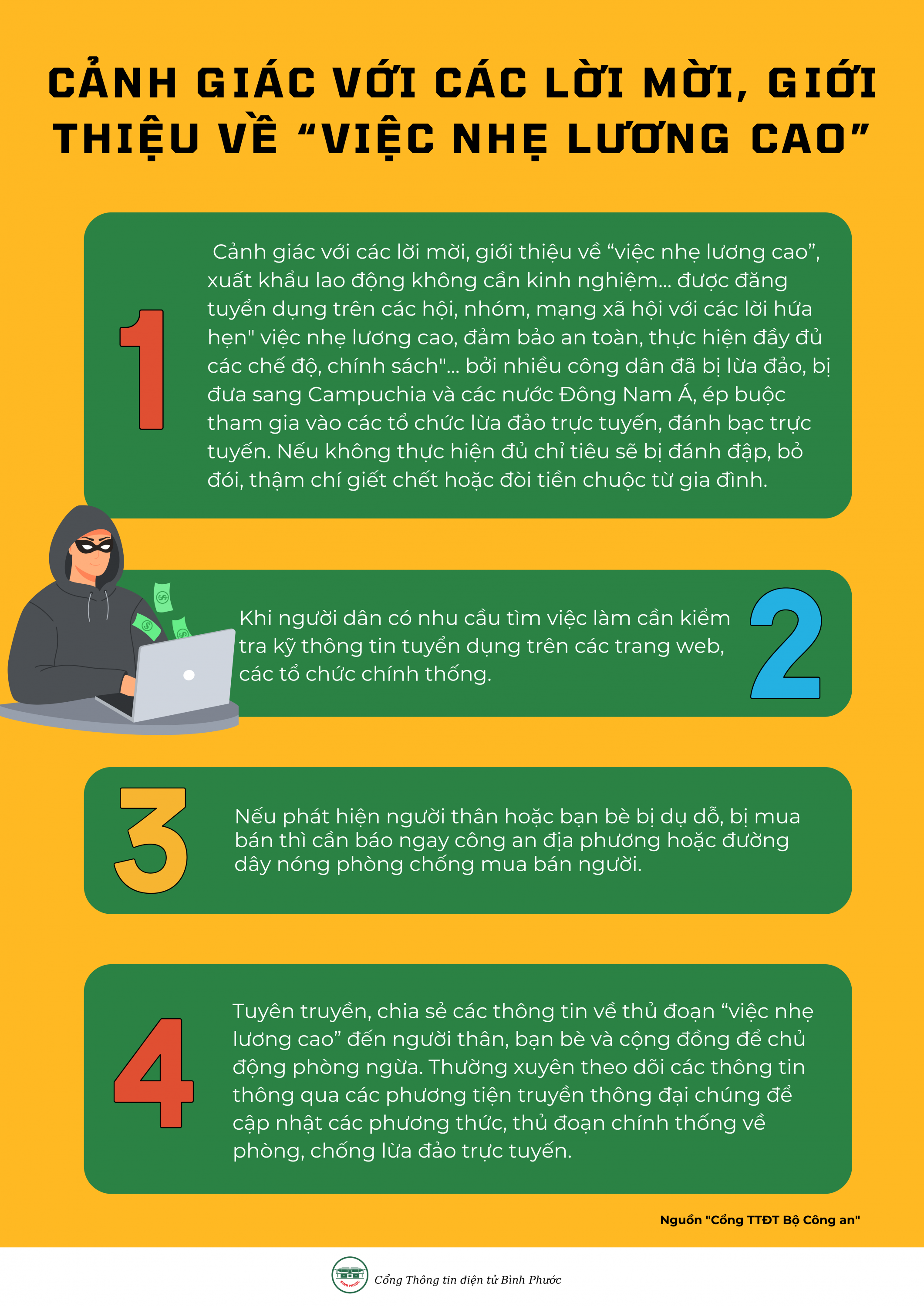 Cảnh giác với các lời mời, giới thiệu về “việc nhẹ lương cao”