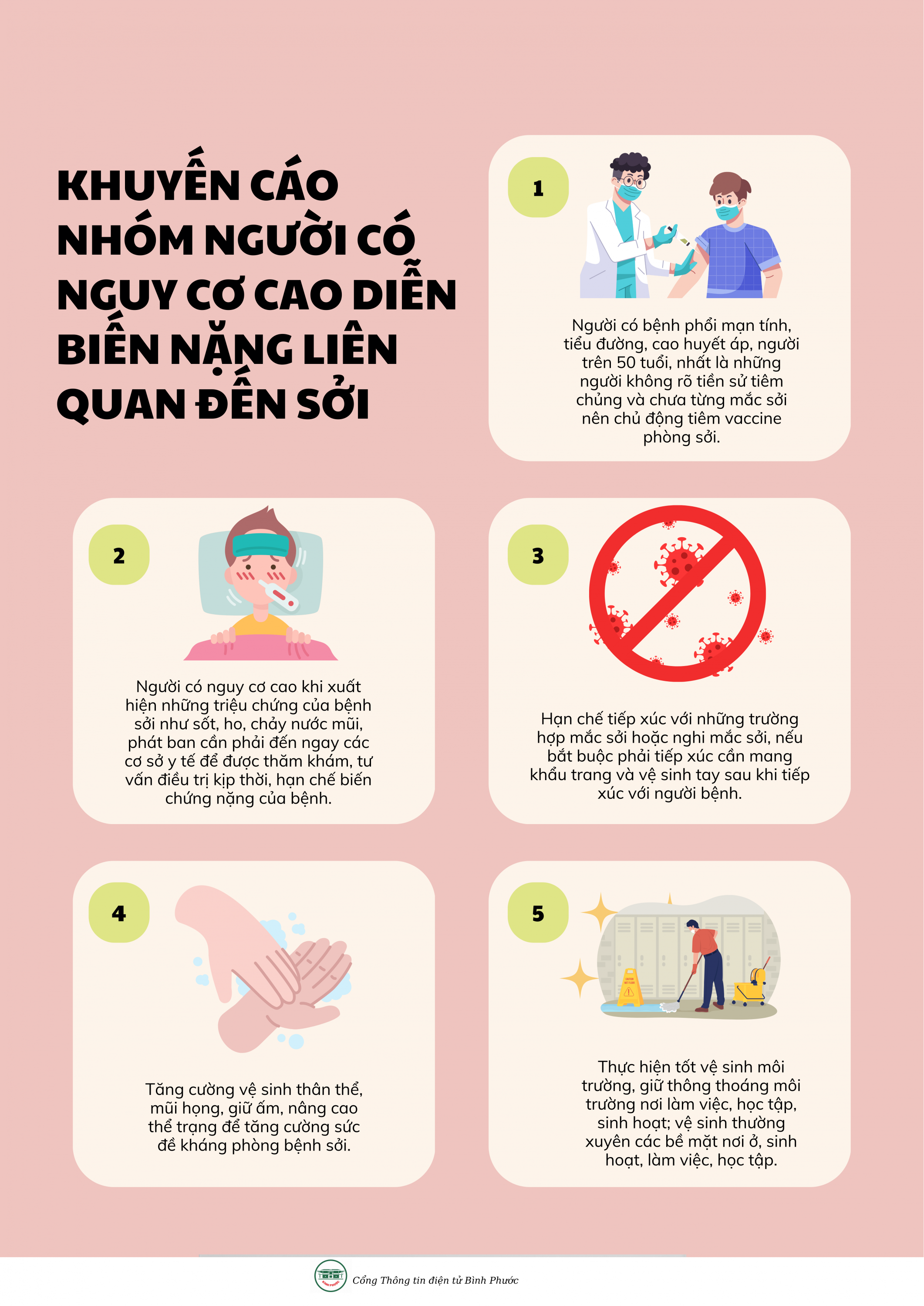 khuyến cáo nhóm người có nguy cơ cao diễn biến nặng liên quan đến sởi