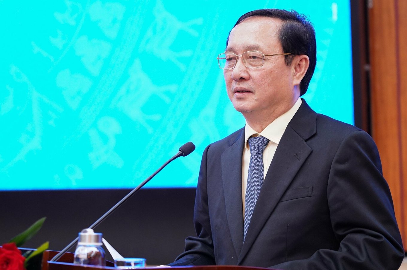 Bộ trưởng Huỳnh Thành Đạt phát biểu tại hội nghị. Ảnh: TTTT