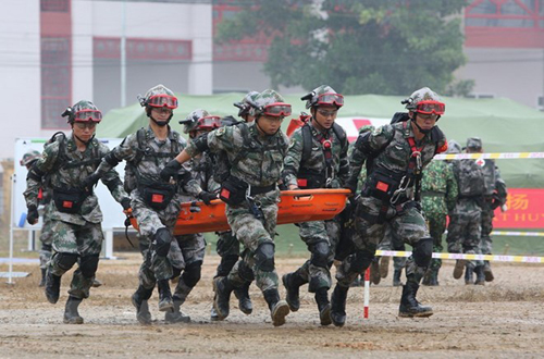 Lực lượng quân đội Việt Nam và Trung Quốc tham gia diễn tập liên hợp cứu nạn thảm họa, dịch bệnh khu vực biên giới Việt Nam-Trung Quốc