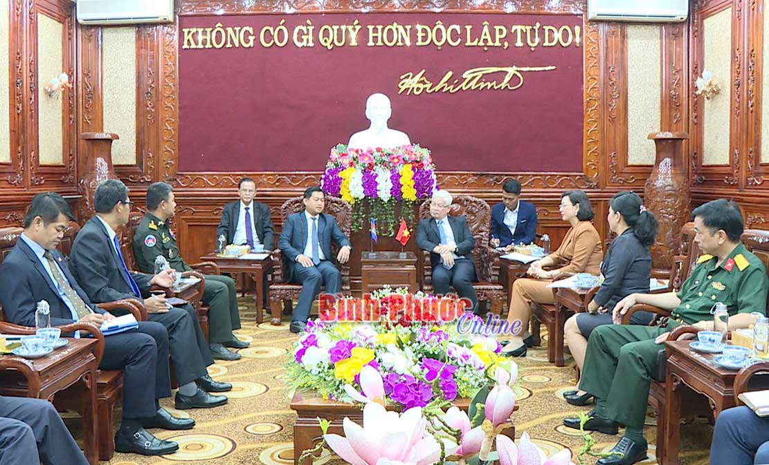 Lãnh đạo tỉnh tiếp và làm việc với đoàn công tác của Lãnh sự quán Vương quốc Campuchia tại TP. Hồ Chí Minh