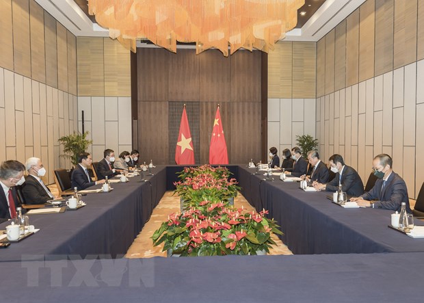 Bộ trưởng Ngoại giao Bùi Thanh Sơn hội đàm với Ủy viên Quốc vụ, Bộ trưởng Ngoại giao Trung Quốc Vương Nghị.
