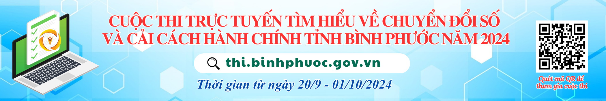 Cuộc thi trực tuyến tìm hiểu về chuyển đổi số và cải cách hành chính tỉnh Bình Phước năm 2024