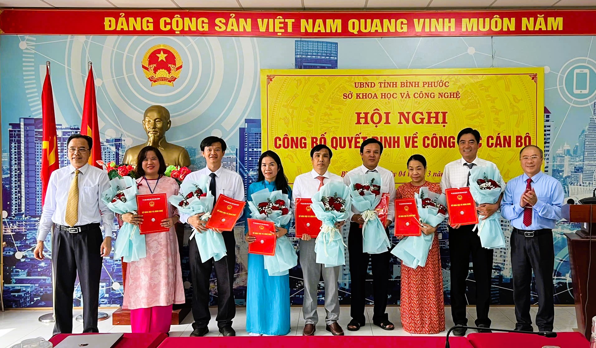 Sở Khoa học và Công nghệ công bố các quyết định về công tác nhân sự